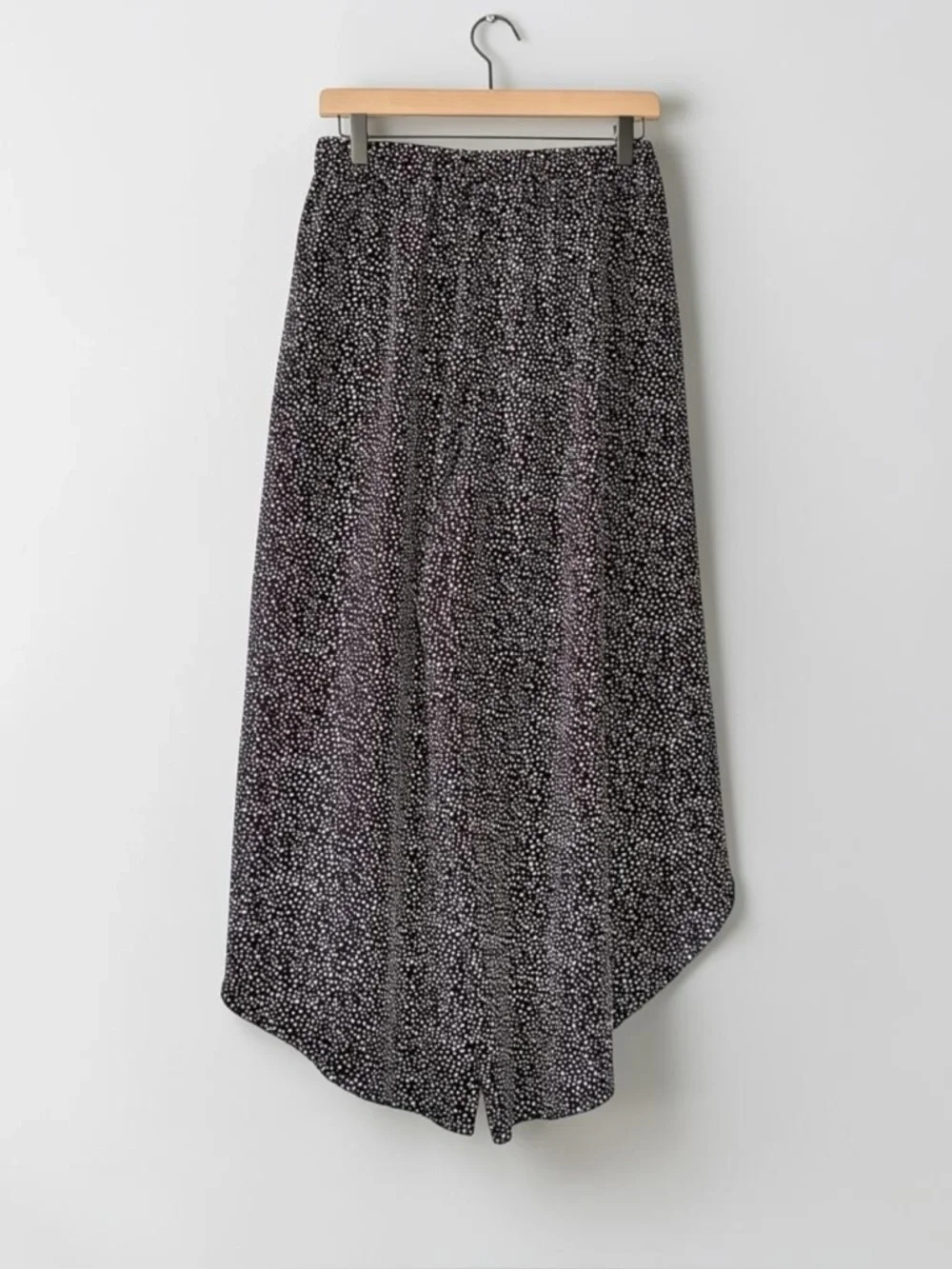 SHEIN Curve 0XL High Slit Speckled Wide Leg Pants Faux Maxi Skirt Tie Waist Boho - Picture 2 of 15